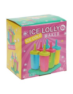 Set de 6 moldes para helados de hielo colores surtidos 2
