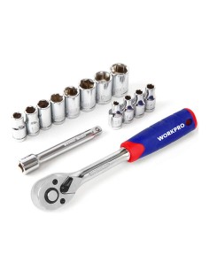 Llaves de vaso, juego 14 piezas de 3/8 ". workpro 2