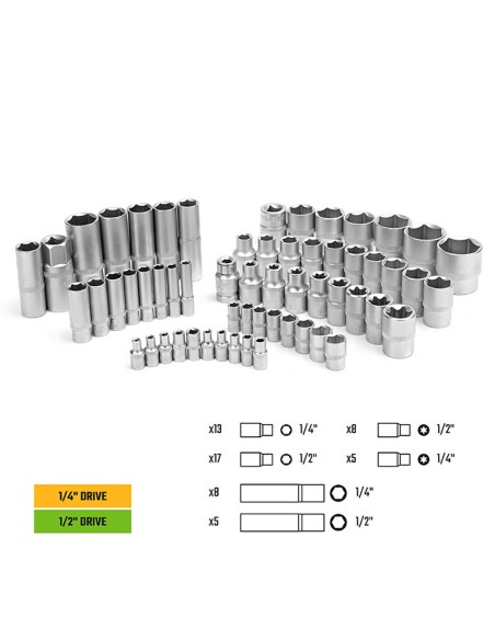 Herramientas mecánica, juego de 108 piezas. workpro