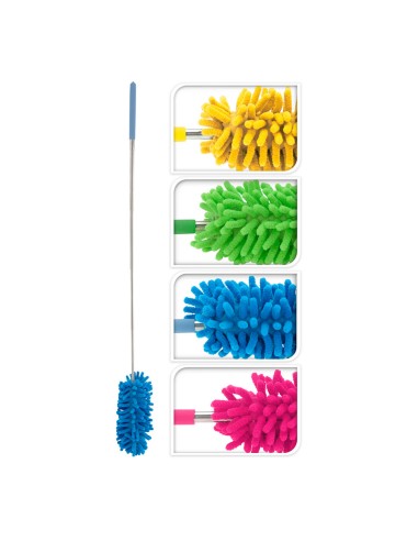 Mini plumero microfibra telescopico colores surtidos 76 cm