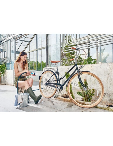 Kit manguera extensible zygzag 15 a 30 con conectores y lanza multi ergo cellfast