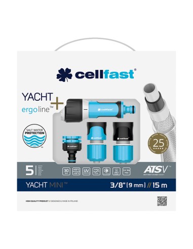 Kit manguera de riego yacht mini 15 m (3/8" 9 mm)
