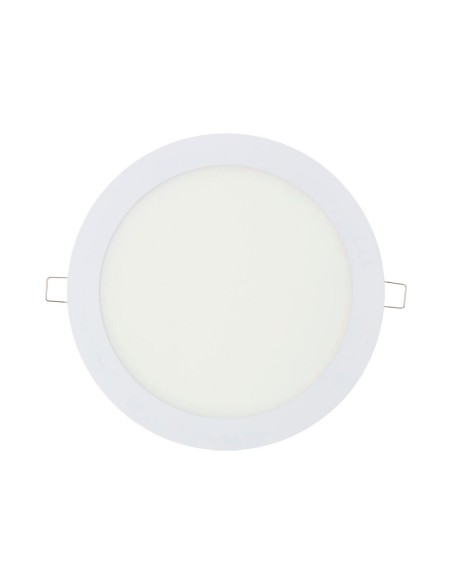 Downlight led empotrable redondo 20 w luz fria 6400 k 1500 lm blanco ø22,5 cm