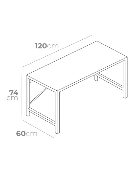 Escritorio de madera 120x60x74 cm edm