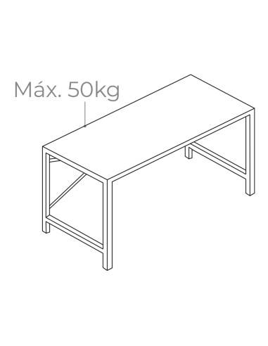 Escritorio de madera 120x60x74 cm edm