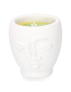Vela citronela de terracota "caras" colores surtidos 2