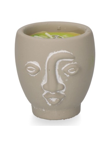 Vela citronela de terracota "caras" colores...