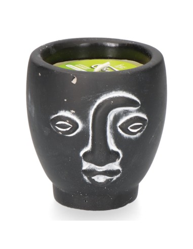 Vela citronela de terracota "caras" colores...