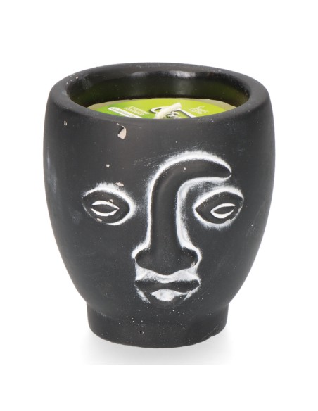 Vela citronela de terracota "caras" colores surtidos