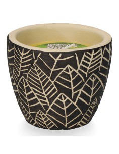 Vela citronela de terracota "hojas" colores surtidos 2