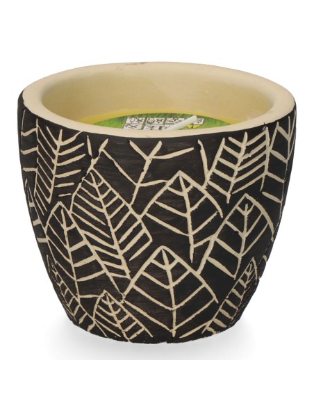 Vela citronela de terracota "hojas" colores surtidos