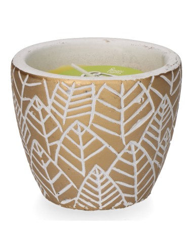 Vela citronela de terracota "hojas" colores...