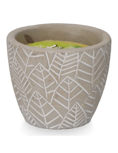 Vela citronela de terracota "hojas" colores surtidos