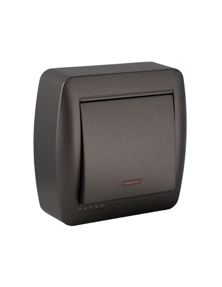 Conmutador / interruptor luminoso de superficie 10 ax 250 v~. serie mural