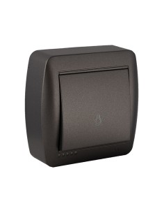 Pulsador luz 10a 250v~. de superficie. serie mural