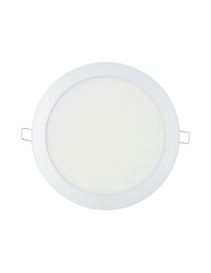 Downlight led empotrable redondo 20 w luz fria 6400 k 1500 lm cromado ø22,5 cm 2