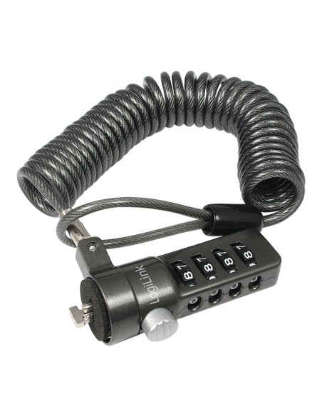 Cable antirrobo para portatil con combinacion 4 cifras negro logilink