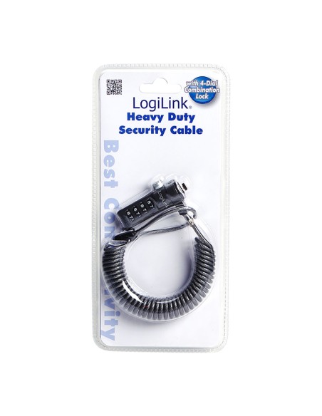 Cable antirrobo para portatil con combinacion 4 cifras negro logilink