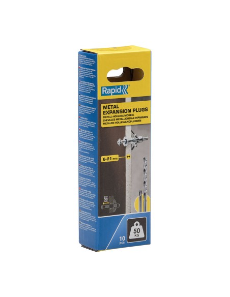 Taco de expansión metálico ø13x52 tornillo m6x63 (bolsa 10 unid)