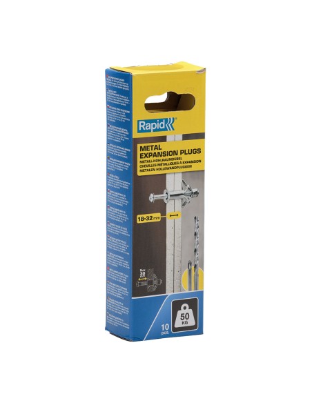 Taco de expansión metálico ø13x65 tornillo m6x75 (bolsa 10 unid)