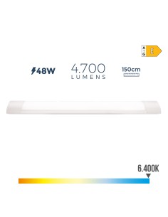 Regleta led 48 w 6500 k luz fria 4700 lm 150 x 3,5 x 12 cm