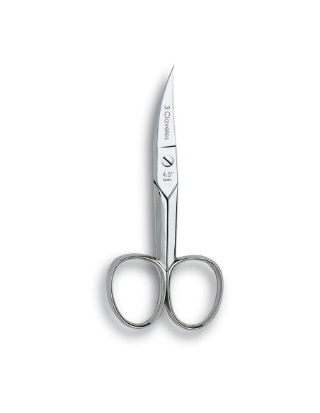 Tijera uñas curva 4,5" d 3 claveles