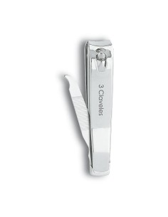 Cortauñas con lima cromado 8cm d 3 claveles