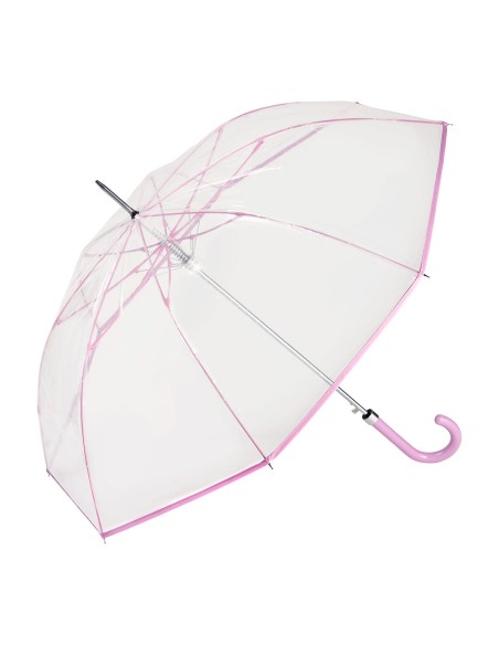 Paraguas largo ø93 cm transparente automático, colores surtidos