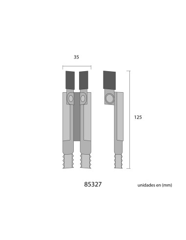 Seguros cuña dentada para persianas inox 304 2...