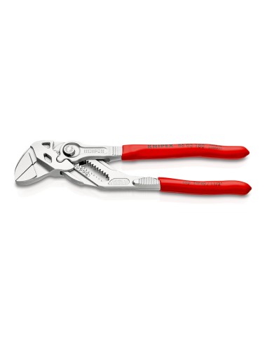 Tenaza llave alicate y llave en una sola herramienta recubiertos de plástico cromado 180 mm