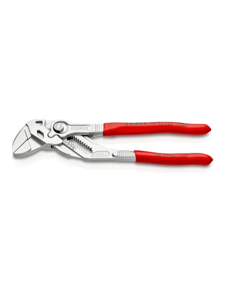Tenaza llave alicate y llave en una sola herramienta recubiertos de plástico cromado 180 mm Tenaza llave alicate y llave en una sola herramienta recubiertos de plástico cromado 180 mm