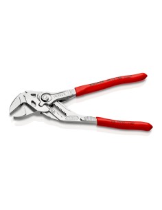 Tenaza llave alicate y llave en una sola herramienta recubiertos de plástico cromado 180 mm 2