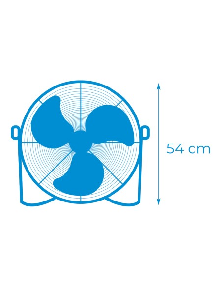 Ventilador industrial de suelo. color negro 100w aspas ø45 x 54 cm