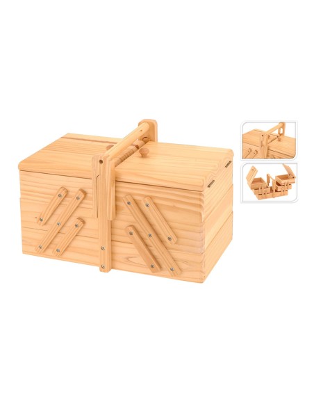 Costurero madera de pino, 30x17,5x19cm, 784610430, excellent houseware