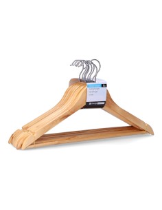 Perchas de madera 44,5 x 9,5 x 23 cm , 8 uds