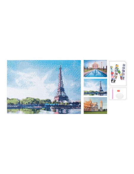 Manualidad de diamantes de plástico, diseños variados del mundo, 492100240, basics