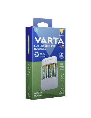 Cargador de pilas varta eco charger pro + 4...