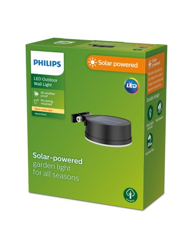 Aplique solar redondo, ip 44 1,5w, 200im 2700k,...