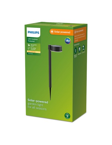 Estaca solar redondo, ip 44 1,5w, 200im 2700k,...