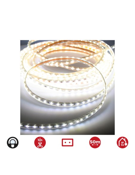 Tira de led 60 leds/m 4,2w/m 220-240v ip44 50 m blanco frio
