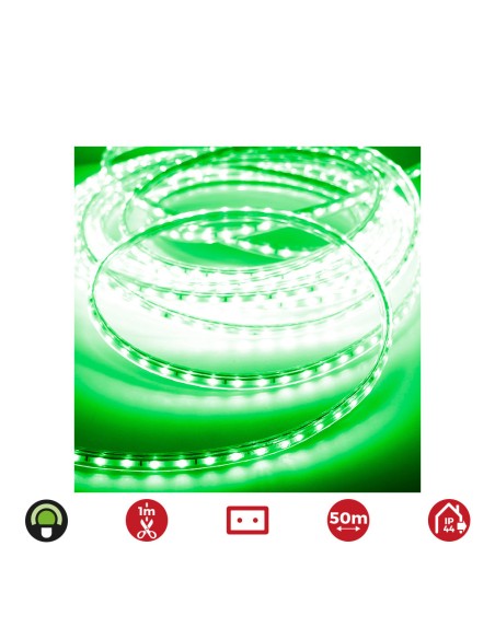 Tira de led 60 leds/m 4,2w/m 220-240v ip44 50 m verde