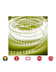 Tira de led 60 leds/m 4,2w/m 220-240v ip44 50 m amarillo
