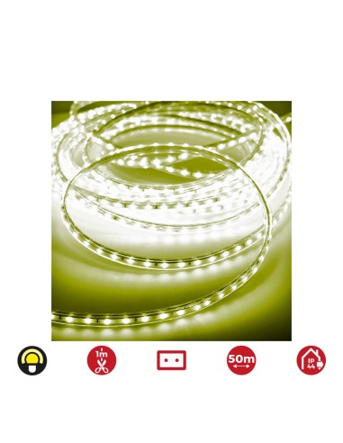 Tira de led 60 leds/m 4,2w/m 220-240v ip44 50 m amarillo