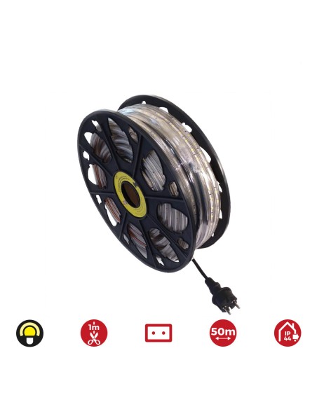Tira de led 60 leds/m 4,2w/m 220-240v ip44 50 m amarillo