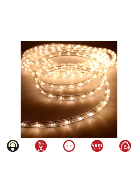 Tubo flexiled 2 vias multifuncion 48 m 36 leds/m ip44 blanco calido