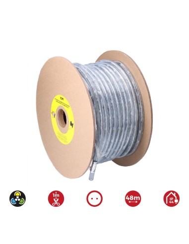 Tubo flexiled 2 vias fijo 48 m 30 leds/m ip44...