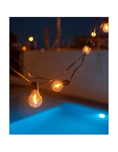 Guirnalda allegra cable negra 10 bombillas 8 m