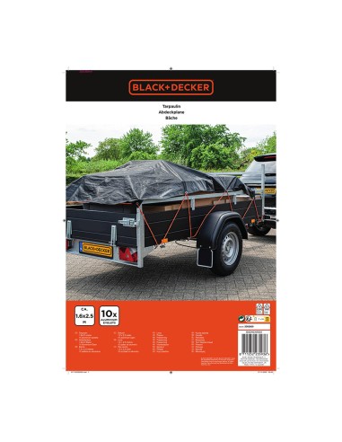 Lona negra para remolque, medidas: 1,6x2,5m....