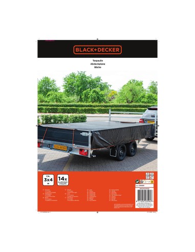 Lona negra para remolque, medidas: 3x4m....