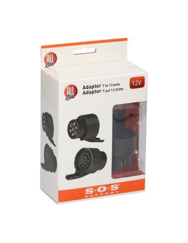 Adaptador de remolque de 12v 13 a 7 pines, all...